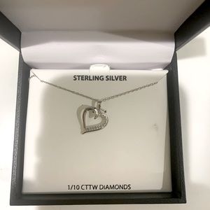 Silver heart necklace